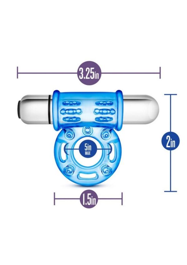 thicker and experience heightened sensations during your lovemaking. It is actually 3 sex toys in 1. Use ring and bullet together. Use the cock ring separately. Use the bullet vibe separately for teasing all of those erogenous zones. Made of a strong and stretchy hypoallergenic TPE ensuring it fits you just right. And it`s IPX7 waterproof! .Featuring Power Bass Technology the removable bullet is the most powerful battery powered mini bullet on the market. Requires 1 AAA battery. Not included. Lab Tested Body Safe. Safe With Silicone