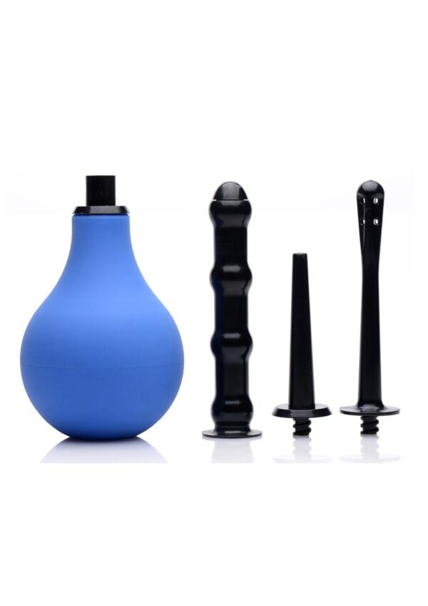 Take your pick between three nozzles with this versatile enema set! This all-in-one anal douche kit gives you options for rinsing out in order to provide you with comfort