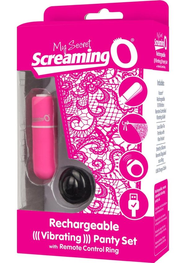 My Secret Rechargeable Panty Vibe Set with Remote Control Ring - Pink - Image 2