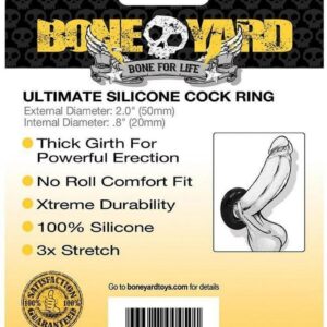 Thick Girth for Powerful Erection No Roll Comfort Fit 100% Soft Touch Silicone 3 X Stretch  External Diameter 2.0andrdquo; (50mm)Internal Diameter .8andrdquo; (20mm) This premium donut shaped ring is soft