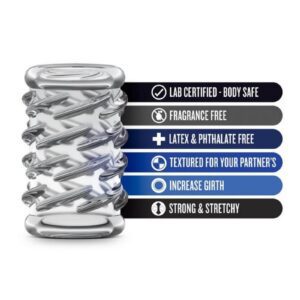 and stays in place. Measures 2 Length x 1.4 Width. Comfortably stretches up to 3 Wide. Maximum stretch to 5 Width. Lab tested body safe. Silicone