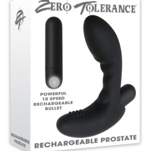 and this silky smooth vibrating prostate toy is ergonomically  shaped to reach the P-spot with ease! Slip it inside with plenty of lube and cycle through the 10 powerful speeds and pulsations to surround your prostate with a euphoric sensation that makes ejaculation feel even better! Powered by the `Zero Tolerance All Powerful Bullet` that can be used with other ZT men`s toys