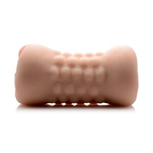 known for her award-winning sex scenes and mainstream appearances. This lifelike stroker was molded directly from her pussy and asshole so that you can have sex with her whenever you want. The realistic material is stretchy to fit all sizes and feels just like the real thing! Her nubbed love tunnels will provide extra stimulation as you thrust in and out while the textured exterior allows you to maintain a firm grip. An open-ended design makes it easy to clean after use. Care instructions included.Measurements: 4.75 inches in length