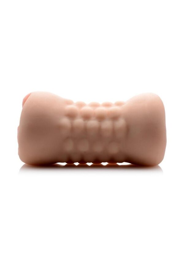 known for her award-winning sex scenes and mainstream appearances. This lifelike stroker was molded directly from her pussy and asshole so that you can have sex with her whenever you want. The realistic material is stretchy to fit all sizes and feels just like the real thing! Her nubbed love tunnels will provide extra stimulation as you thrust in and out while the textured exterior allows you to maintain a firm grip. An open-ended design makes it easy to clean after use. Care instructions included.Measurements: 4.75 inches in length
