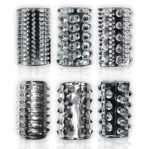 Crystallines from Icon Brands. Stretchable Body-safe TPR sleeves in 6 unique styles.