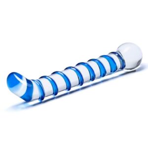 stately pleasure product. It is perfectly paired with every lubricant imaginable and is quick to clean for re-use. The Mr. Swirly G-Spot Dildo retains temperatures for hot and cold play alike. This adult toy is specially named for the pronounced blue swirls along its impressive shaft. This durable