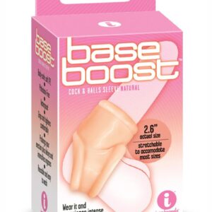 with perennial pressure and shaft-hugging support.  In body-safe TPE.    Base Boost is the best of both worlds.  It grips your cock at the base for a stronger erection and adjusts it upward for that cool porn-star look.  It`s perineal pressure adds to your rigidity and length