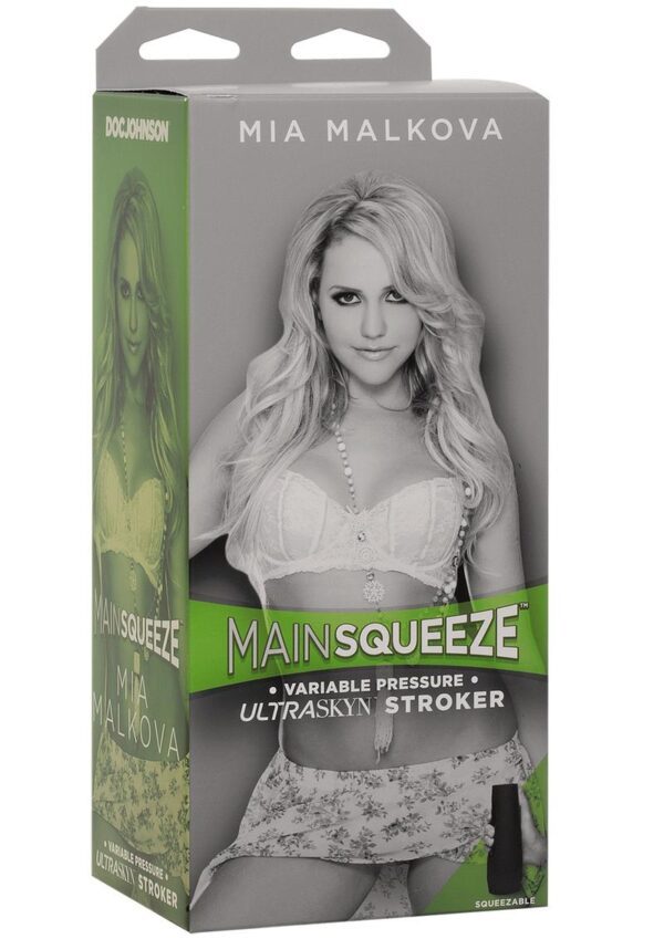 featuring a squeezable grip that lets you vary the tightness of each stroke and a suction-adjusting end cap. Molded directly from blonde bombshell Mia Malkova`s body
