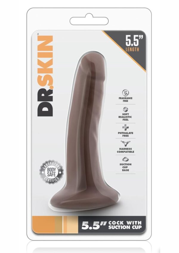 flat surface and is harness compatible. The Dr. Skin Mini Cock is designed for solo play