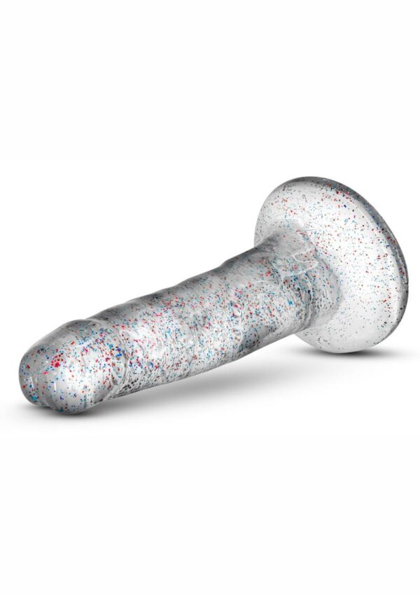 The Naturally Yours 6 Inch Glitter Dong is NOT another boring dildo. It`s crystal-like shimmering shaft looks adorable and pretty. The Glitter Dong `s 5 inches of soft able shaft fills you up comfortably. It`s the perfect body safe sex toy for foreplay