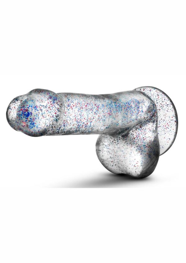 The Naturally Yours 6 Inch Glitter Cock is NOT another boring dildo. It`s crystal like shimmering shaft is adorable and sweet.. The Glitter Cock`s 4.5 inches of soft able shaft fills you up comfortably. It`s the perfect body safe sex toy for foreplay