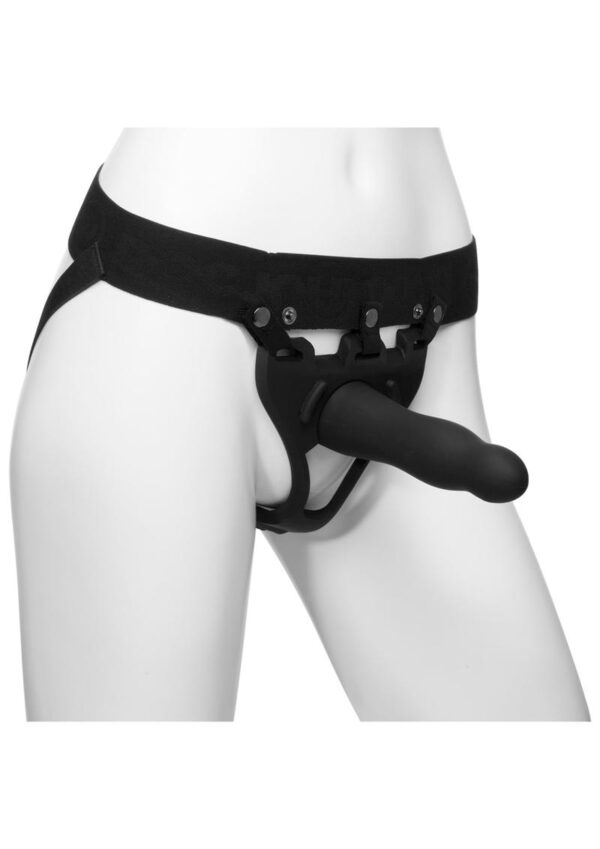 BE anything you want to be. The Body Extensions Hollow Strap-On System by Doc Johnson is a unisex collection of harnesses and hollow silicone attachments designed to stimulate the body and allow penetration play regardless of the type or function of the wearer`s anatomy. This high-quality 2-piece set includes an elastic and premium silicone harness designed for maximum comfort and durability and one silicone attachment crafted to maximize the sexual pleasure and empowerment of every user. Each product in the Body Extensions collection includes detailed instructions for care and usage.