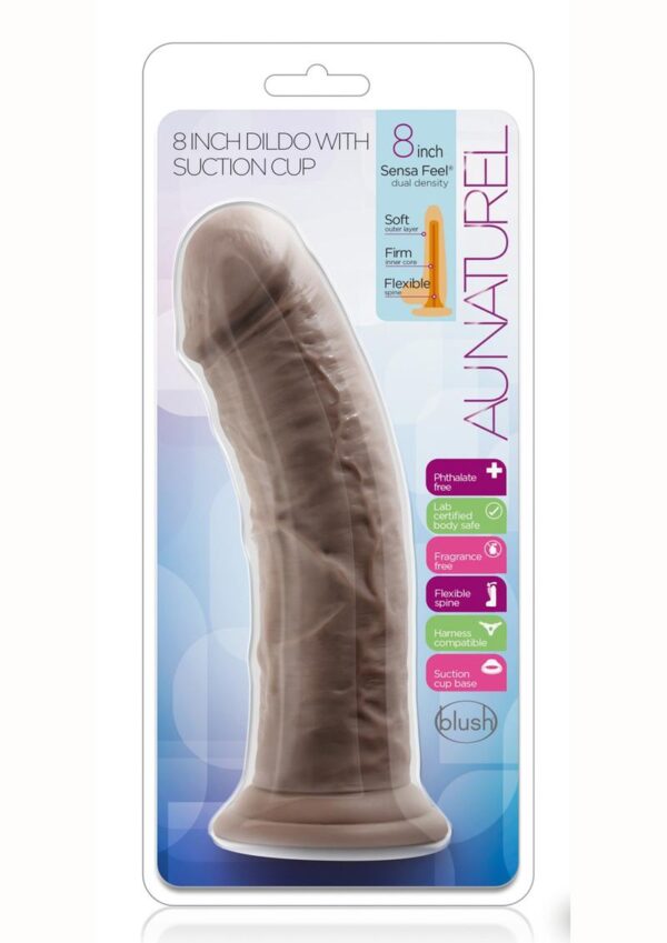 the Au Naturel 8 Inch features a soft outer layer and rigid inner core that feels like the human body. Featuring FlexiShaft technology