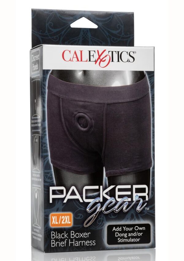 dongs or probes   Stretchy and comfortable with soft lining   Internal strap to secure your packer in place (packer not included)   Internal pockets to add a favorite stimulator (not included)   Washable