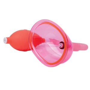 ergonomic cylinder over your vagina and you or your lover can squeeze the medicine-ball style hand pump to create suction against your most intimate areas. Sensitivity is heightened as your labia enlarges for the ultimate in lovemaking pleasure! The quick-release valve and no-kink hose make this easy to use for beginners and experts alike. Furthermore
