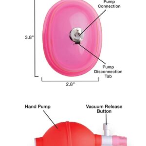 the airlock release system holds pressure even when you remove the pump and tube from the cylinder.Measurement: Cup is 3.85 inches in length