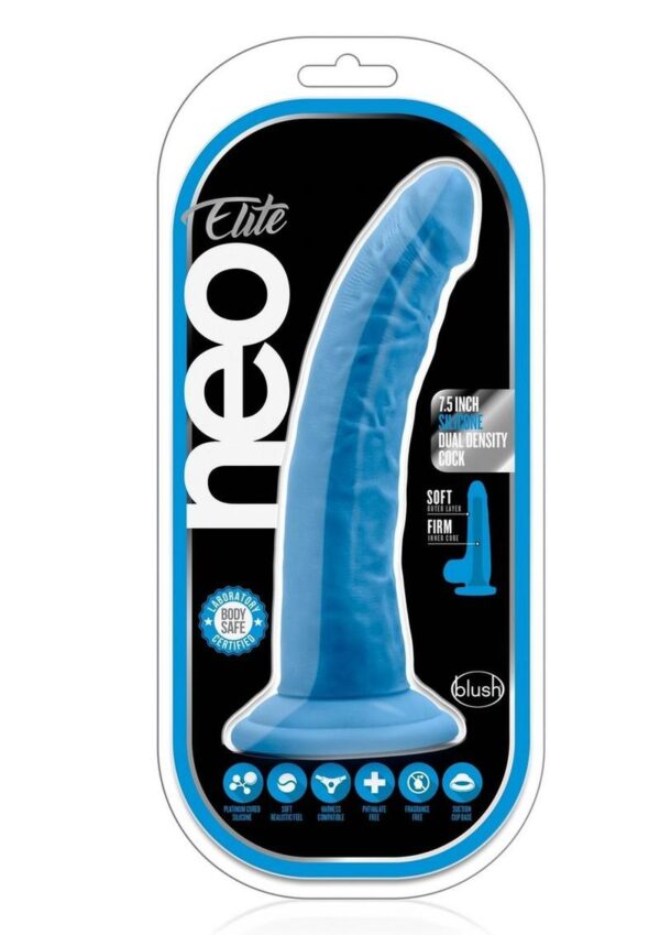 for an ultra-realistic feel. The Neo Elite 7.5 Inch delivers a tapered head for easy ion. Its above-average length makes using this toy`s strong suction cup easier than ever! The wide base is also harness compatible and safe for anal play. Neo Elite`s 100% platinum cured silicone is body safe and offers a delicious satin smooth finish.