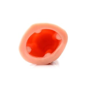 with a bold head and bulging veins all down the shaft. Just lube up and shove your dick inside to give your partner a new sensation to try out during sex! The solid 3 inch tip is followed by a hollow interior that allows for a snug and secure fit. You will love the huge nubs massaging your member on the inside. Create a custom fit by trimming the bottom of the sleeve to the perfect size! This material is compatible with silicone and water-based lubricants. Use warm water and mild soap or a toy cleaner to clean after use.Measurements: 8.5 inches in total length