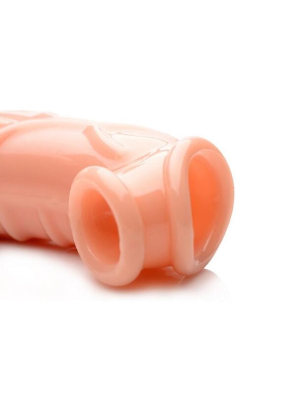 along with a subtle curved shape will deliver a new kind of internal massage. Just lube up and put your entire package through the first hole