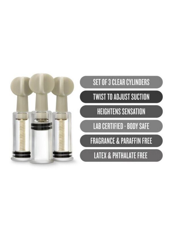 the more suction and sensitivity you create. Lube the opening of the cylinder for increased suction and comfort. Use one