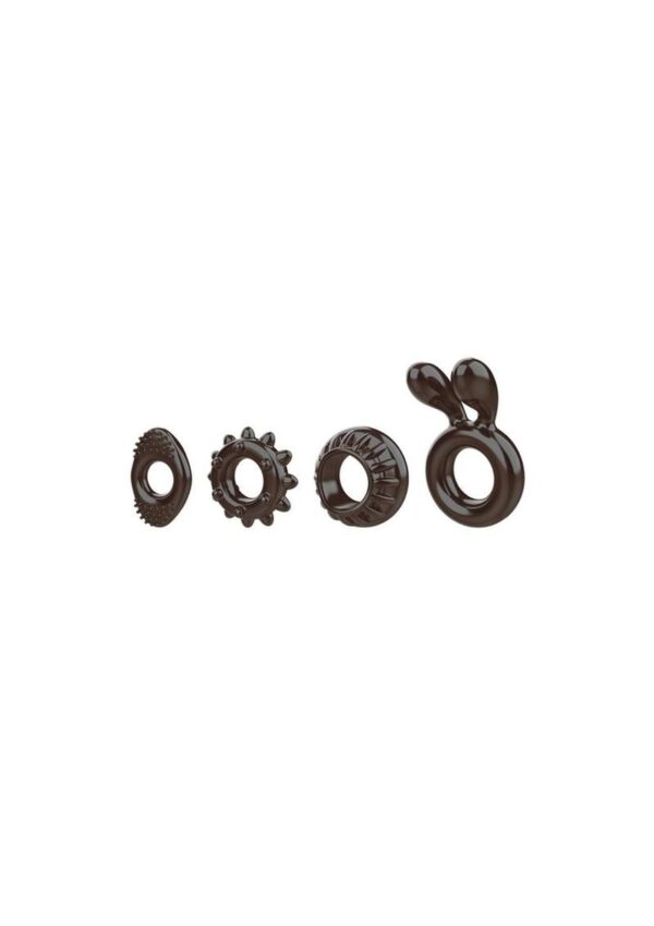 and in this versatile kit you get four different shapes and textures to choose from. Try the classic thick or diamond shape rings