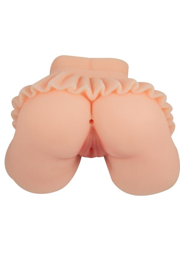 -  Schoolgirl pussy and ass  -  Better than real Real Skin  -  Two noduled suction tunnels for that real feel  -  Take her anywhere you want  -  Waterproof  -  Phthalates free  -  Materials: TPR    Dimensions:  Length: 8 in.  Width: 8 in.  Height 4 in.