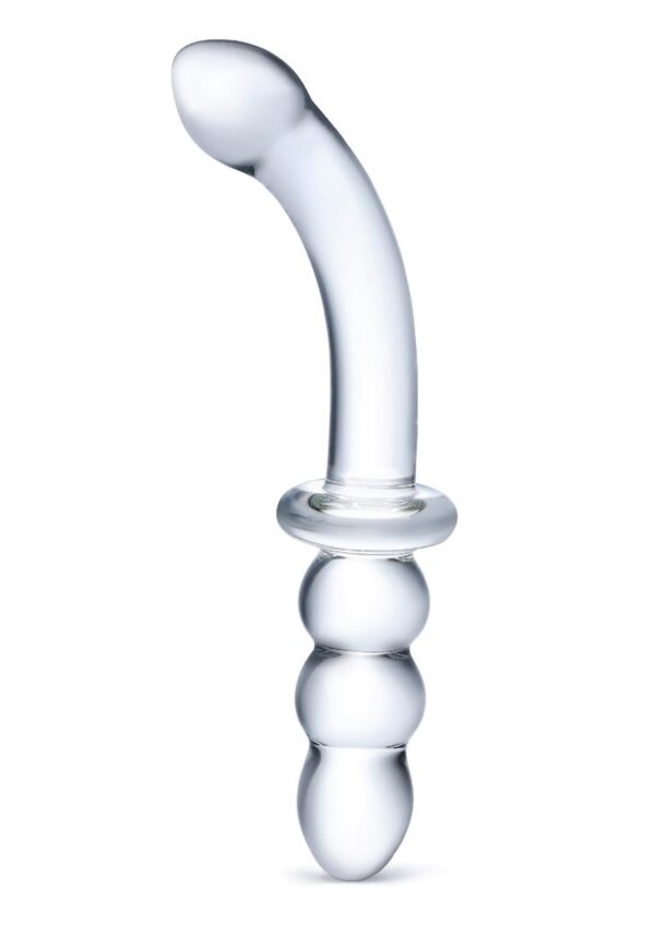This glass dildo delivers double the pleasure with two ends for two different sensations! One end of the 8 Ribbed G-spot Glass Dildo features a curved shaft and bulbous tip for direct G-spot stimulation