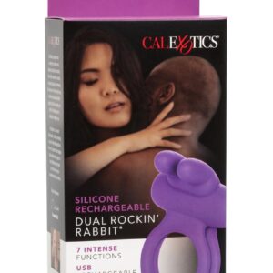 pulsation and escalation   Enhances stimulation for you and your partner   Luxurious body safe Silicone   State-of-the-art memory chip resumes on last function used   Easy push-button control  hold for 3 seconds to turn on or off   USB rechargeable - charging cord included   Complete charge in 1 hour   Runs for 70 minutes on high speed and 90 minutes on low speed    Dimensions:  Small Ring Diameter:  1.5 in.  Large Ring Diameter:  1.75 in.