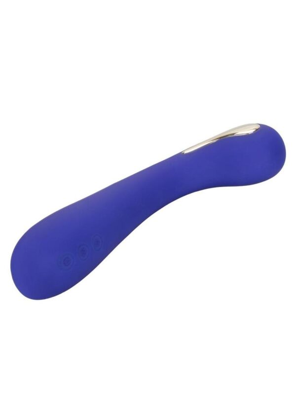 body safe Silicone   Easy push-button controls with instant off feature and security travel lock   Instructions included   USB rechargeable  charging cord included   Complete charge in 1 hour   Runs for 55 minutes on high speed and 80 minutes on low speed    Dimensions:  Shaft:  5.5 x 1.25 in.  Overall:  7.5 x 1.5 in.