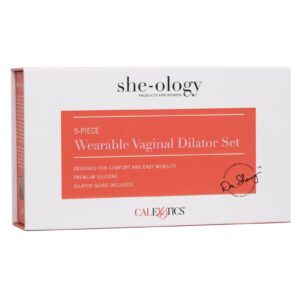 wearable design for comfort and easy mobility   Ergonomically curved for ease of use   Dilators may accommodate a stimulator if desired (not included)   Dilator guide from Dr. Sherry included   May be used in or out of the water    Dimensions:  Dilator 1:  3.33 x 1.18 in.  Dilator 2:  3.12 x .97 in.  Dilator 3:  3.02 x .85 in.  Dilator 4:  2.96 x .74 in.  Dilator 5:  2.67 x .53 in.