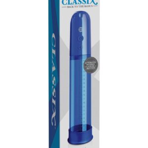 throbbing erections with an easy press of a button! This Classix&amp;#xae; Auto-Vac Power Pump boasts a hands-free automated motor that powerfully enlarges girth and expands length. The ultra-stretchy Elite Silicone donut creates a comfortable air-tight seal as it snugly encircles your shaft. With the simple press of a button