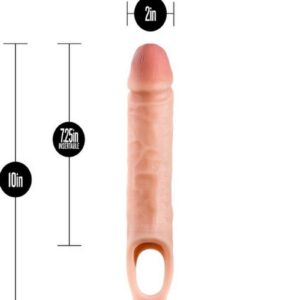 girthy sheath is perfect for extending your playtime. Made of ultra soft X5 Plus. Lab Tested and Verified Body Safe. Silicone