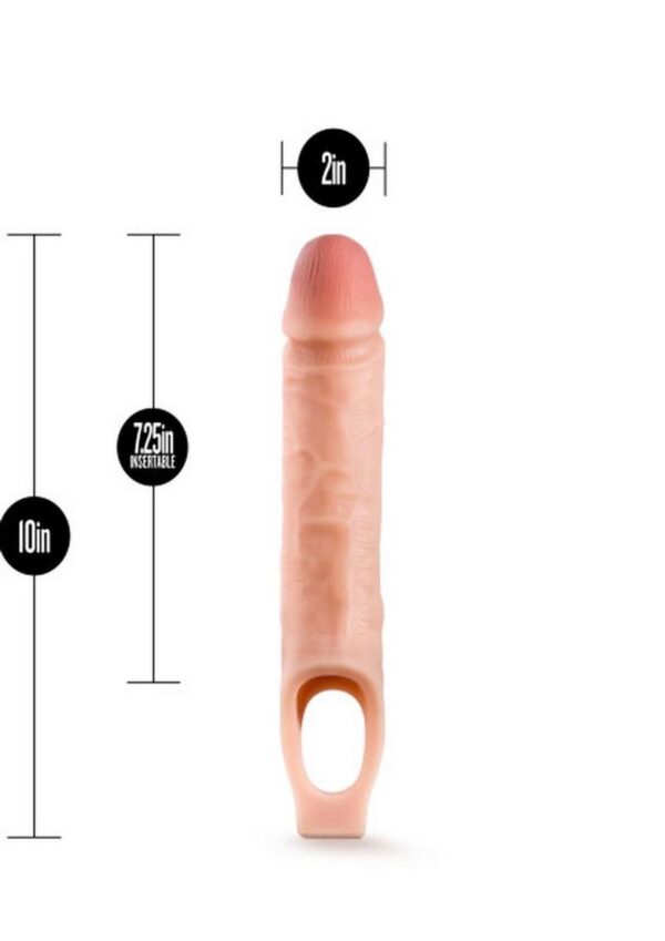 girthy sheath is perfect for extending your playtime. Made of ultra soft X5 Plus. Lab Tested and Verified Body Safe. Silicone