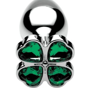 you can warm it or cool it in water before ion. The attractive shape of the base will surprise your partner when you bend over. Shake that shamrock! Use with any lubricant of your choosing and clean after use with mild soap or toy cleaner.Measurements: 2.6 inches in total length