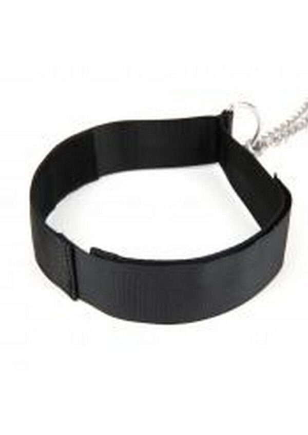 the fully adjustable collar will fit most users to ensure a comfortable fit while you focus on the stimulation of your nipples as they`re erotically pinched to your liking. A D-ring and clips secure the clamps to the collar. The Collar and Nipple Clips also come with a blindfold to further enhance the experience.
