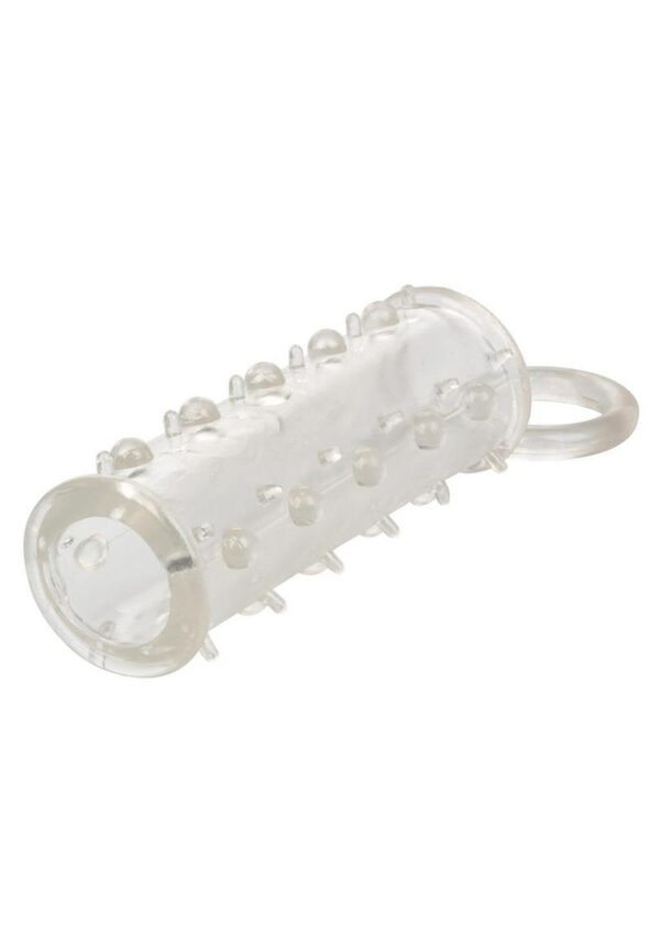 Sensation Enhancer Penis Sleeve with Scrotum Support - Clear - Image 3