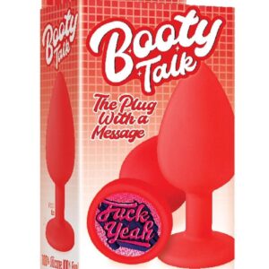 phthalate free materials Silicone. The plug with a message on the base Fuck Yeah. 100% silicone. 100% fun. Only use a water based personal lubricant.