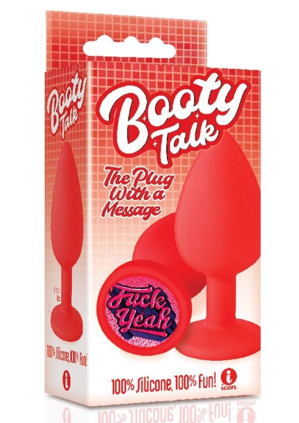 phthalate free materials Silicone. The plug with a message on the base Fuck Yeah. 100% silicone. 100% fun. Only use a water based personal lubricant.