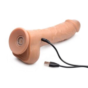 or your audience with a shot of your choice of liquid wherever you fancy.This Loadz dildo comes with an automatic squirting function (with a max capacity of 10 ml) that sends the liquid of your choice wherever the dildo is pointed. Use your favorite cum lube for a realistic smell