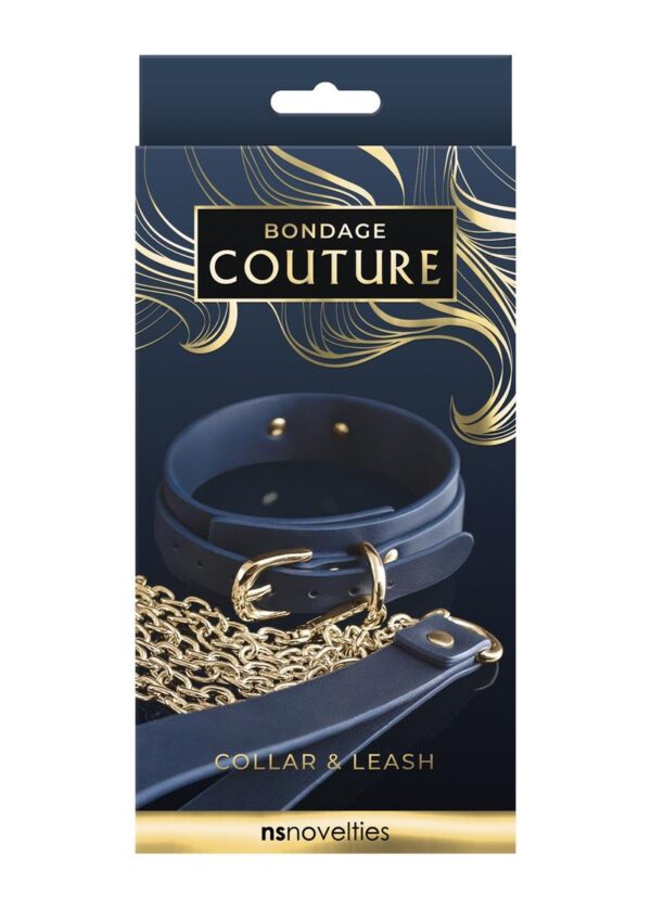 Bondage Couture is your ultimate accessory for the runway and the bedroom. All synthetic material and nickel free hardware.    Product Dimensions:  Collar: 18.23 x 1.22 x 0.43 in.  Leash: 43.5 x 0.83 x 0.43 in.  Package Dimensions:  8.35 x 3.98 x 2.36 in.