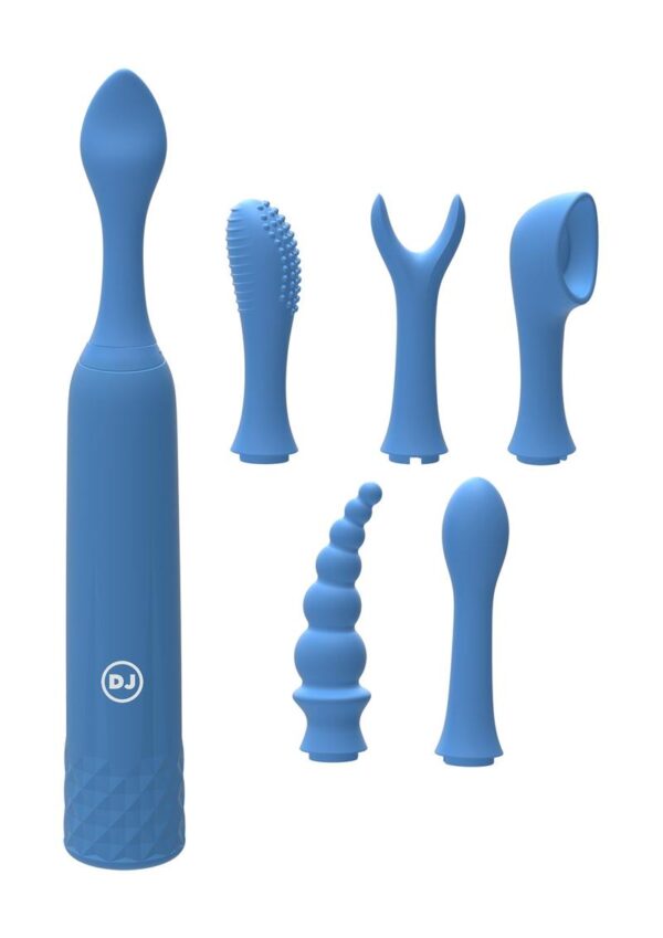 The iVibe Select iQuiver is an innovative petite vibrator with 6 interchangeable heads