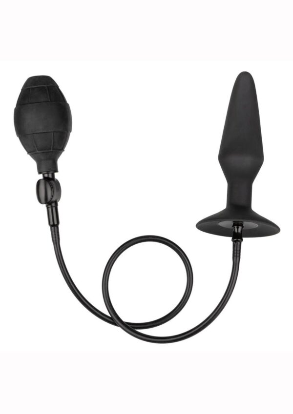 The CalExotics Large Silicone Inflatable Plug is a one-of-a-kind anal probe with inflatable body