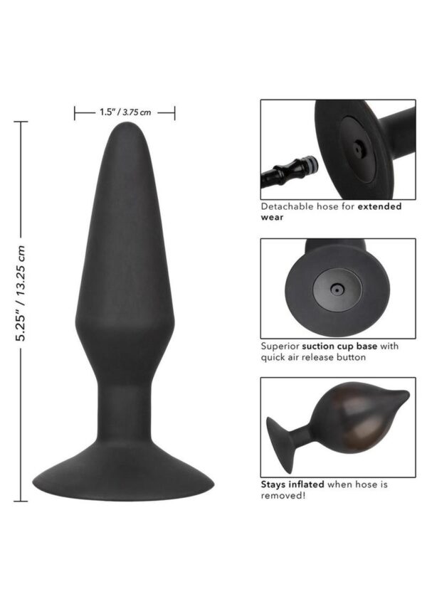 the probe will hold its size even when the hose is removed and the quick air release button allows for gentle deflation and removal.    To enjoy the exhilarating world of anal pleasure to the fullest