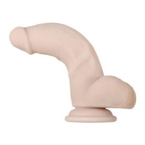 pliable TPE rubber Soft and supple life-like feel Realistic veins and textures on shaft Sculpted head and balls  Poseable  shaft with inner bendable steel rod  Phthalate and latex free Waterproof and submersible Powerful suction cup base   Dimensions: Dildo: 2.68 W x 7 H x 3.09 D Dildo Insertable:  1.64 W x 5 H x 1.72 D