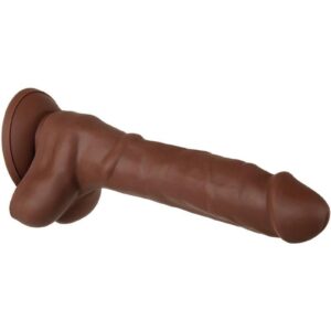 this rich brown hued `real supple silicone` dildo feels just like the real thing and stays where you put it!You`ll be amazed by the extraordinary quality of this material as it yields and bends to your touch