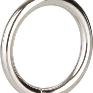 Large solid metal cock ring with 2 inch opening.