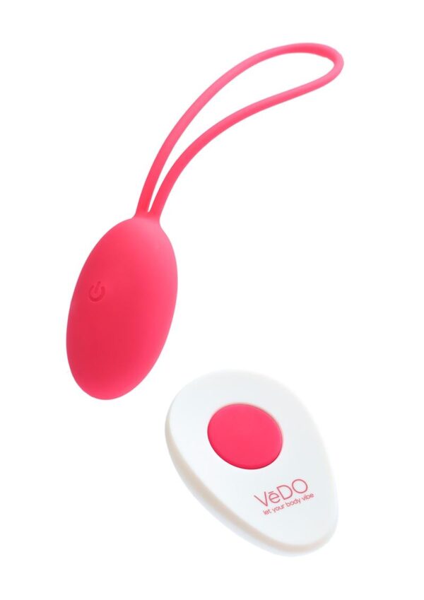 PEACH rechargeable egg delivers discreet and deeply gratifying sensations. This remote controlled egg allows you to change any of the 10 vibration modes with a touch of a button. Designed to provide you with pleasurable vibrations while building and toning pelvic muscles.  PRODUCT FEATURES  Powerful motor Remote control 10 vibration modes One button easy control Extremely quiet Velvety smooth silicone Splash proof  suitable for shower Rechargeable (USB cable included) Running time:  1 hour   Dimensions: Height:  5.90 in. Max Diameter:  1.37 in.