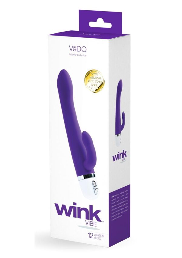 VeDO Wink Silicone Rabbit Vibrator - Into You Indigo - Image 2