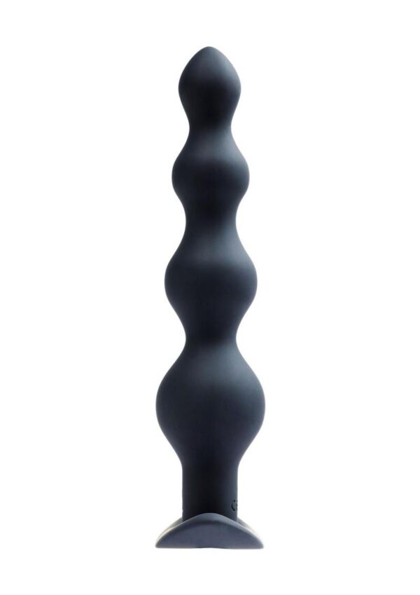 VeDO Earth Quaker Rechargeable Silicone Anal Beads - Just Black - Image 4