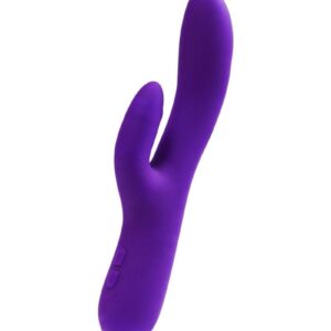 this dual vibrator is up for any type of play.  PRODUCT FEATURES  Extremely powerful motor Rechargeable (USB cable included) 12 + 12 vibration modes Extremely quiet Velvety smooth silicone Designed for an easy ion Submersible Running time:  90 mins   Dimensions: Height:  8.66 in. Max Diameter:  1.25 in.